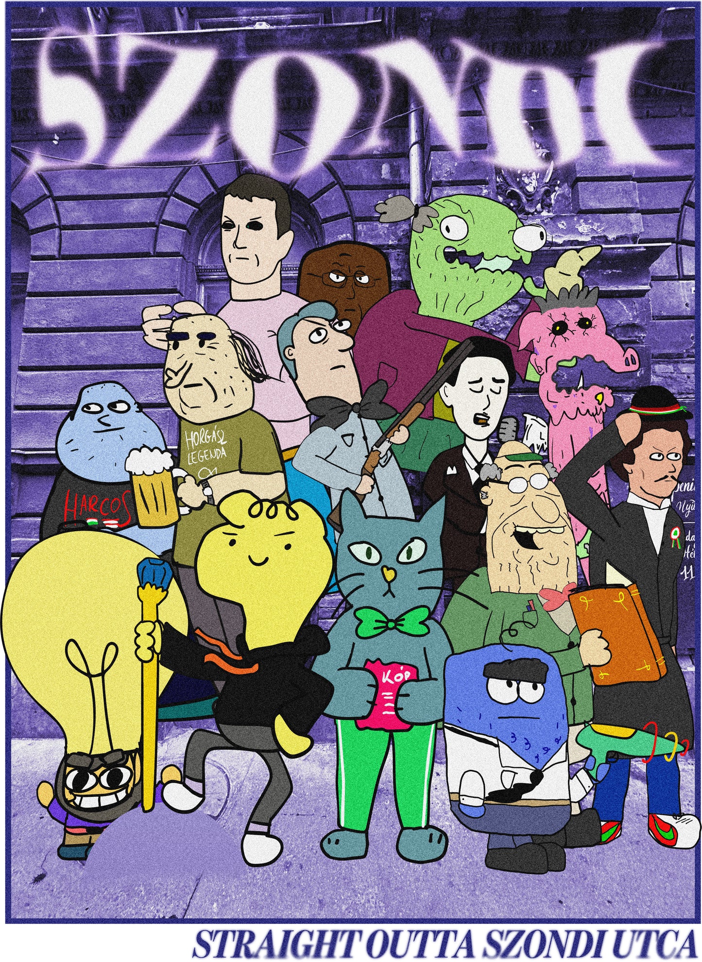 SZONDI x Biszbaszföld pulóver