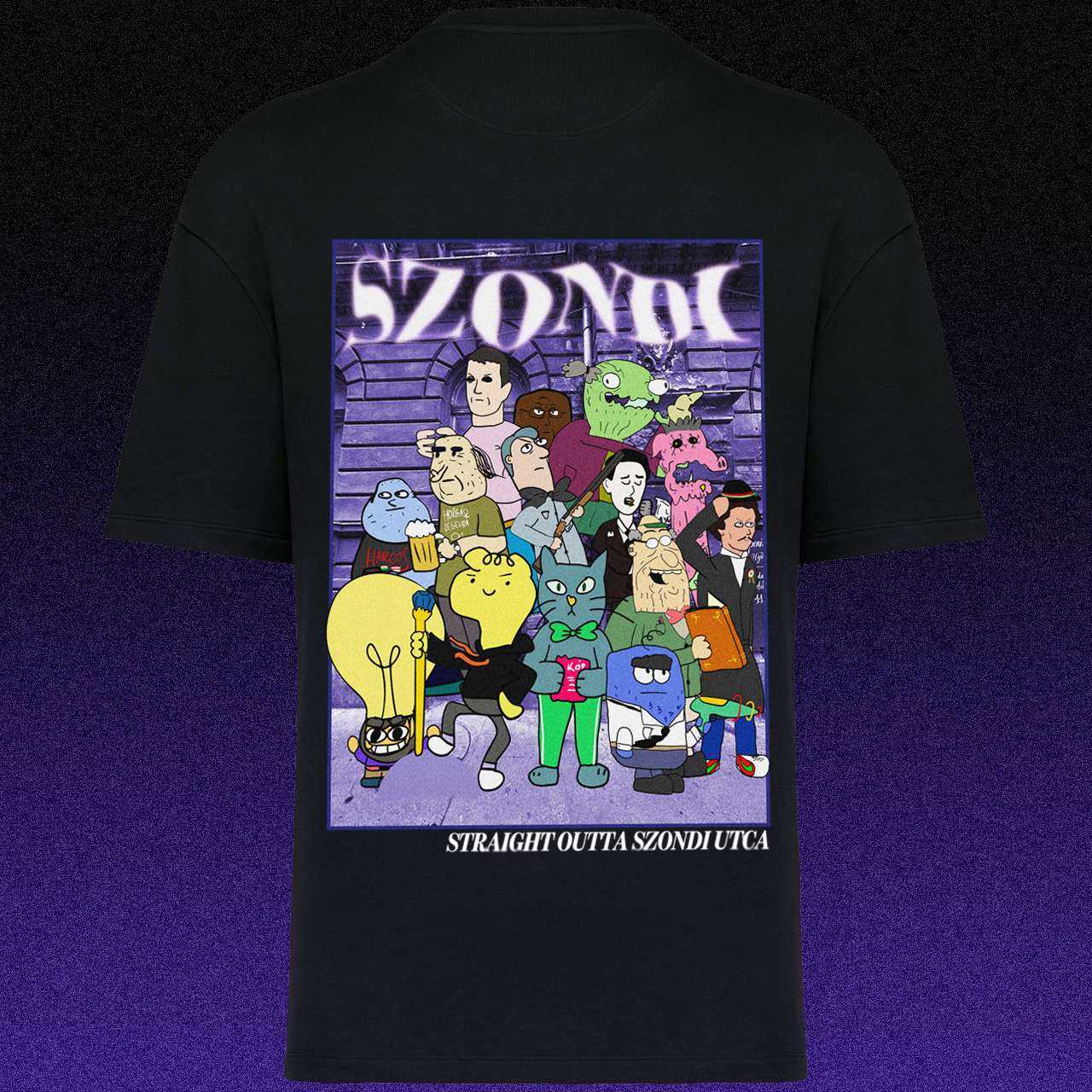 SZONDI x Biszbaszföld oversized rövid ujjú póló