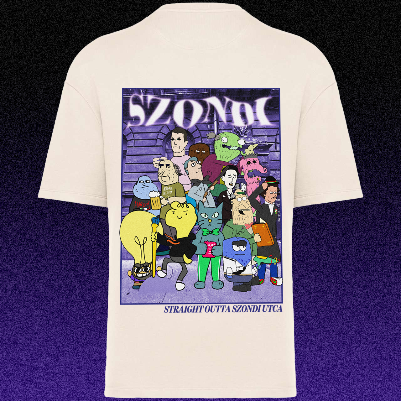 SZONDI x Biszbaszföld oversized rövid ujjú póló