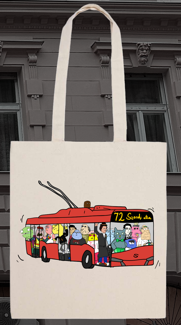 72-es troli vászontáska