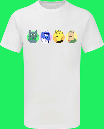 Gyula, Beni, Nyakkendős Macska & Ervin rövid ujjú póló