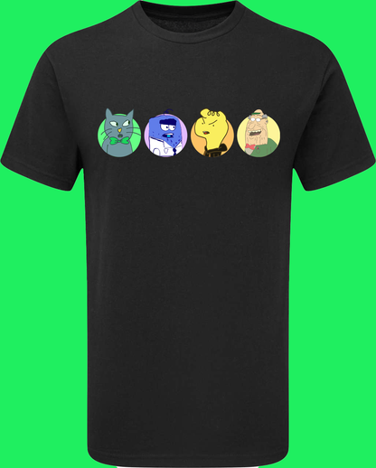 Gyula, Beni, Nyakkendős Macska & Ervin rövid ujjú póló