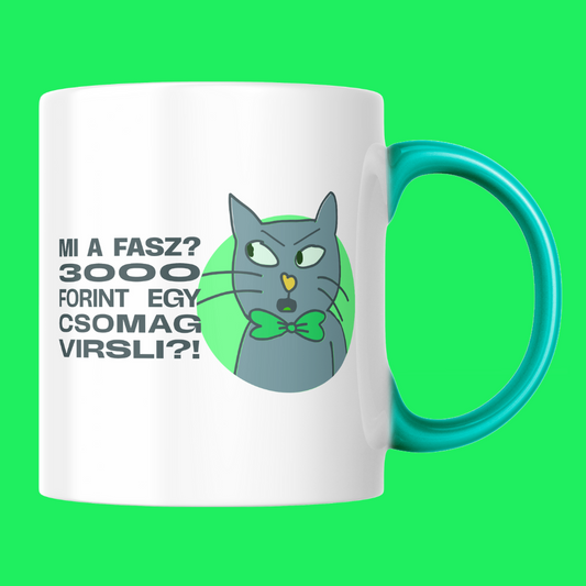 Nyakkendős Macska virslis bögréje