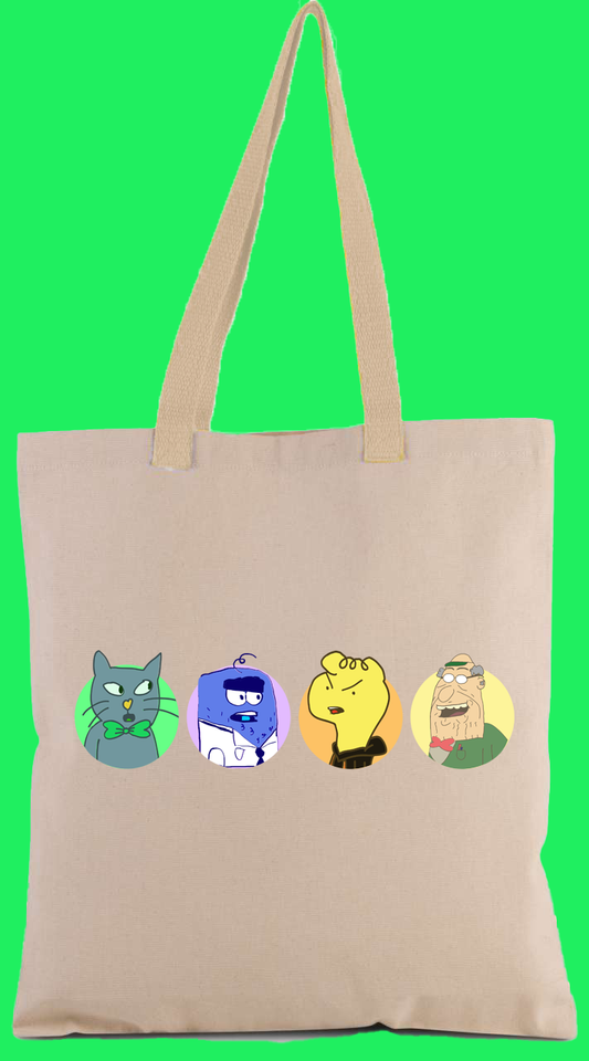 Gyula, Beni, Nyakkendős Macska & Ervin vászontáska