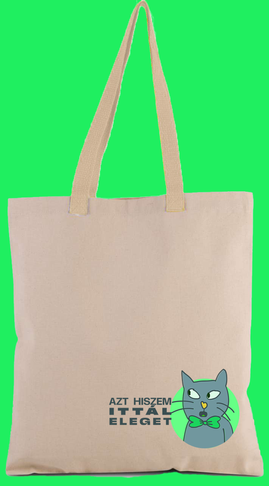 Nyakkendős Macska mértéktartó vászontáskája
